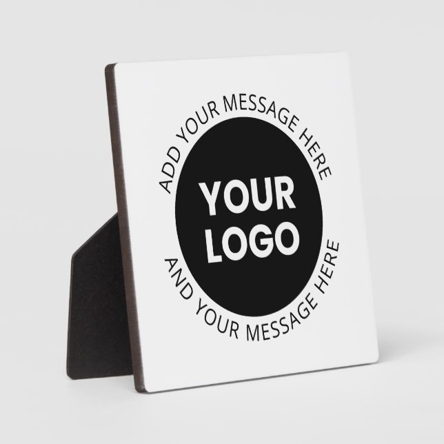 Firmenlogo und bearbeiteter Text, weiß und schwarz Fotoplatte (Vorderseite)