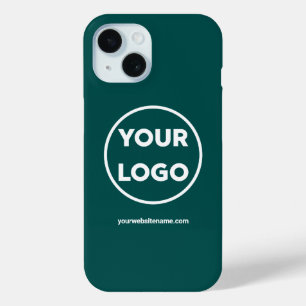 Firmenlogo und Business-Website Aquamarin Case-Mate iPhone Hülle