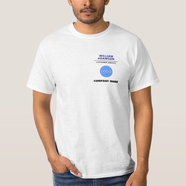 Firmenlogo und Firmenname | Mitarbeiter T-Shirt (Vorderseite)