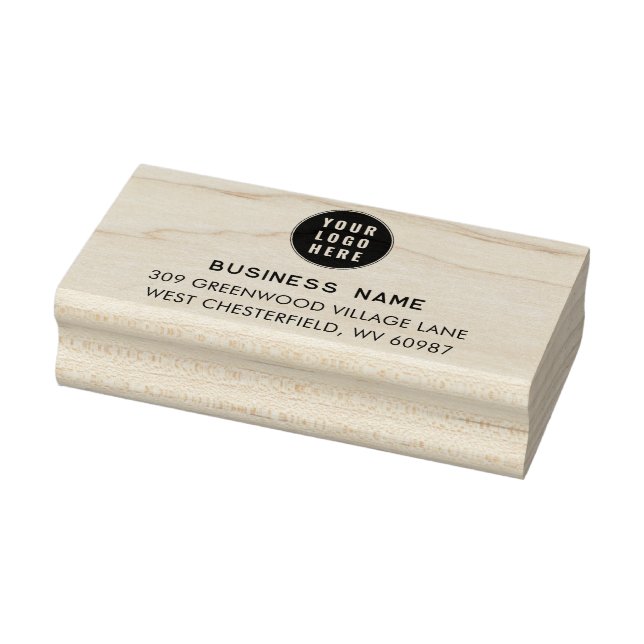 Firmenlogo und Firmenwebsite individuell hinzufüge Gummistempel (Stempel)