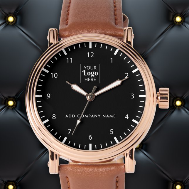Firmenlogo und Firmenwerbung schwarz Armbanduhr (Von Creator hochgeladen)