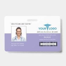 Firmenlogo und Foto-ID für Krankenhausmitarbeiter