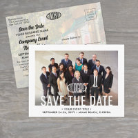 Firmenlogo und Foto Save the Date