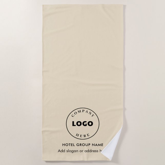 Firmenlogo und Hotelname beliebiger Farbe hinzufüg Strandtuch (Vorderseite)