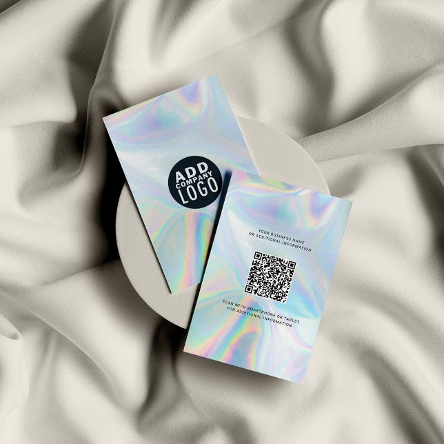 Firmenlogo und QR-Code DIY Holografisch Visitenkarte (Von Creator hochgeladen)