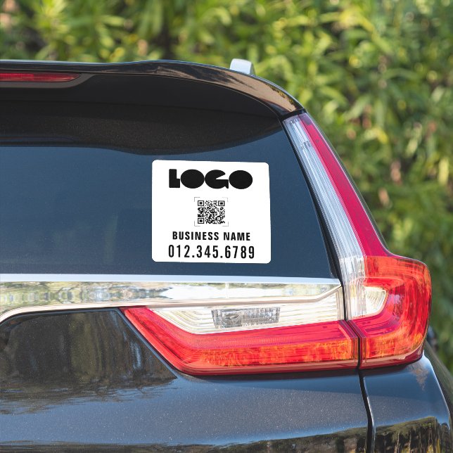 Firmenlogo und QR-Code Fenster Vinyl Bumper St. Aufkleber (Auto Seite)