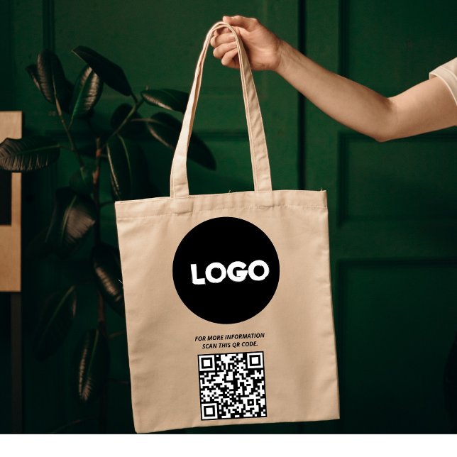 Firmenlogo und QR-Code | Unternehmen Beruflich Tragetasche (Von Creator hochgeladen)