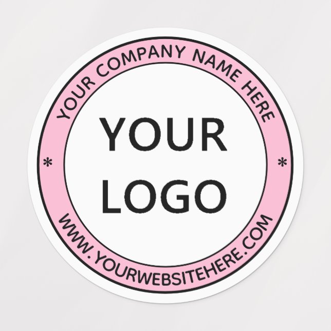 Firmenlogo und Rundzeichen für Textverarbeitung Etiketten (Design 1)