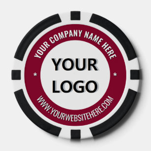 Firmenlogo und Text Branded Poker Chips Vorlage