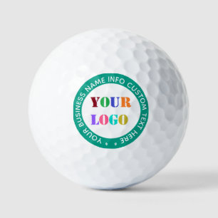 Firmenlogo und Text-Briefmarke Vorlage für Golfbäl Golfball