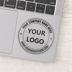 Firmenlogo und Text-Business-Aufkleber anpassen Aufkleber