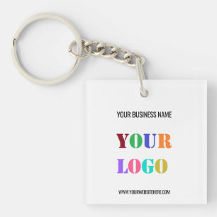Firmenlogo und Text-Business-Schlüsselanhänger Schlüsselanhänger