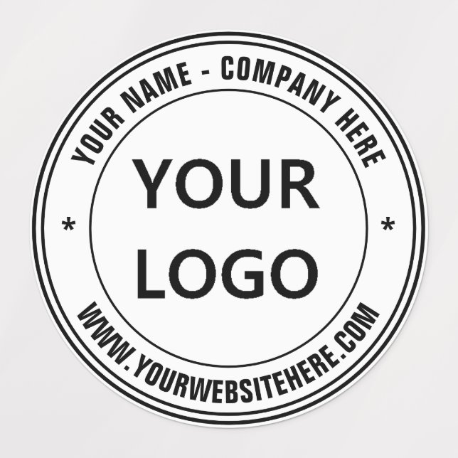Firmenlogo und Text-Firmenzeichen Etiketten (Design 1)