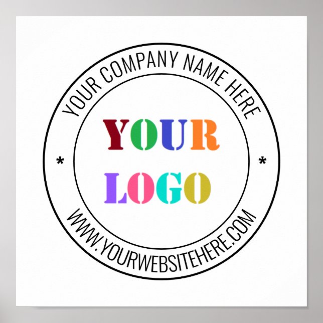 Firmenlogo und Text für Ihr Business-Poster Poster (Vorne)