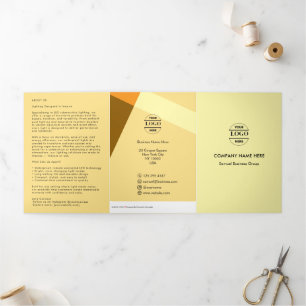 Firmenlogo und Text modern Dreifach Gefaltete Karte