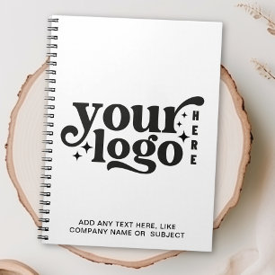 Firmenlogo und Text Notizblock