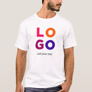 Firmenlogo und Text T-Shirt