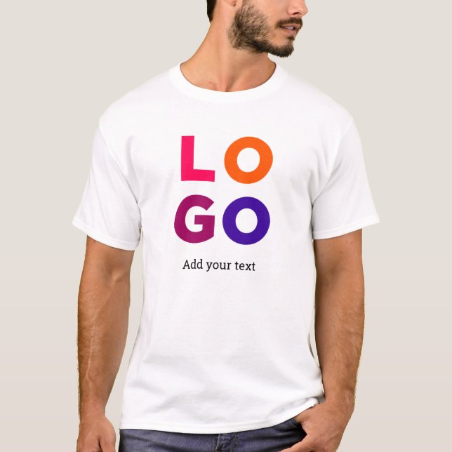 Firmenlogo und Text T-Shirt (Vorderseite)
