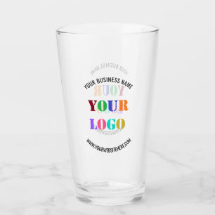 Firmenlogo und Text-Werbeglas Glas