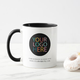 Firmenlogo und Textfirma Elegant Minimalistisch Tasse