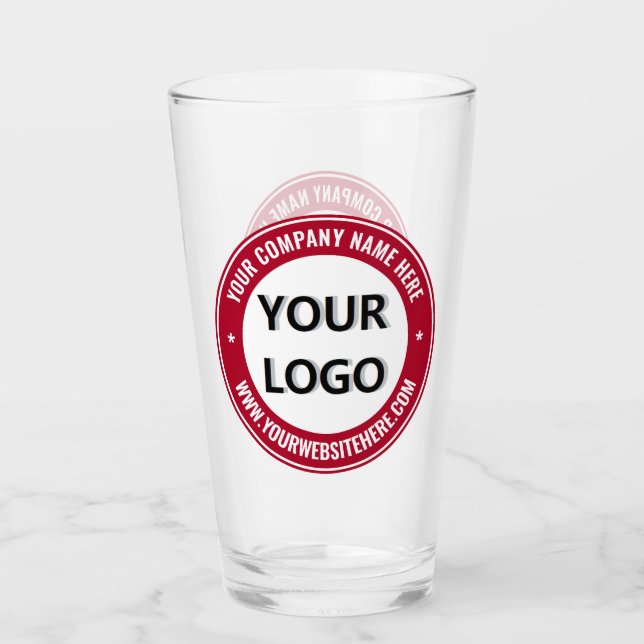 Firmenlogo und Textglas - Farben auswählen Glas (Vorderseite)