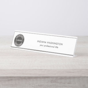 Firmenlogo und Website Beruflich Schreibtischnamensplakette