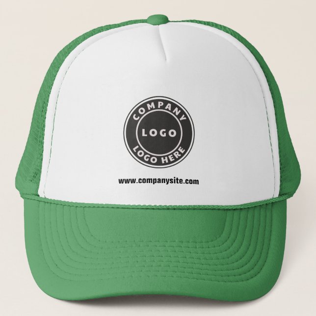 Firmenlogo und Website Custom Company Truckerkappe (Vorderseite)