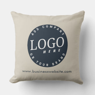 Firmenlogo und Website Elegante Showroom Custom Kissen