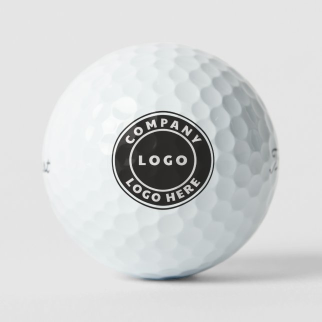 Firmenlogo und Website Firmenmitarbeiter Golfball (Vorderseite)