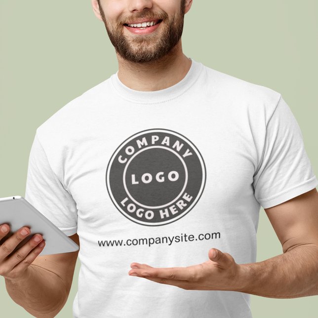 Firmenlogo und Website Firmenmitarbeiter Tri-Blend Shirt (Custom Business Logo and Website URL Mens T-Shirt)