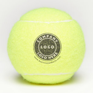 Firmenlogo und Website Unternehmensmitarbeiter Ver Tennisbälle