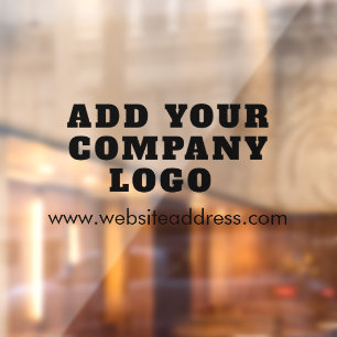 Firmenlogo und Website-URL Unternehmen Fensteraufkleber