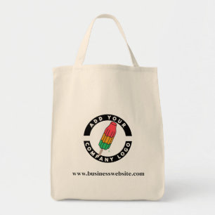 Firmenlogo und Website-Werbung hinzufügen Tragetasche