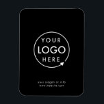 Firmenlogo | Unternehmen Beruflich Magnet<br><div class="desc">Ein einfaches, individuelles schwarzes Geschäftsmodell in modernem minimalistischem Stil, das mit Ihrem Firmenlogo und Text leicht aktualisiert werden kann. Wenn Sie Hilfe bei der Personalisierung dieses Produktes benötigen, kontaktieren Sie mich bitte über den unten stehenden Nachrichtenkopf und ich werde Ihnen gerne weiterhelfen.</div>