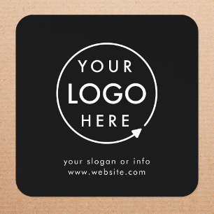 Firmenlogo Unternehmen Minimalistisch Quadratischer Aufkleber