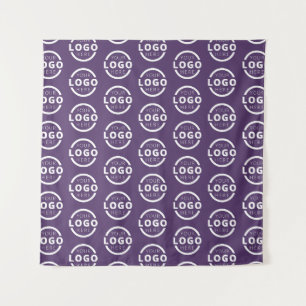 Firmenlogo Video Konferenz Hintergrund Purple Wandteppich
