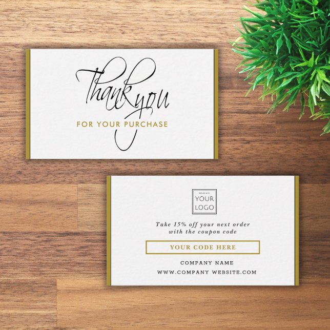 Firmenlogo Vielen Dank Promo Code Company Gold Rabattkarte (Von Creator hochgeladen)