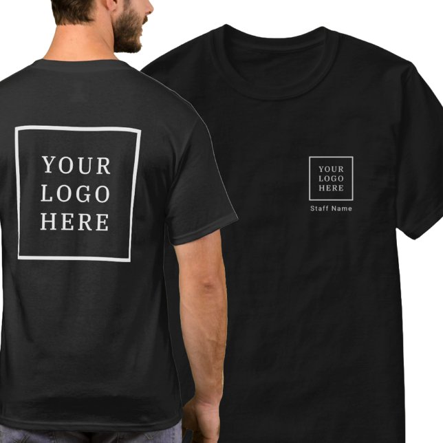 Firmenlogo (Vorder- und Rückseite) Personalname Fi T-Shirt (Von Creator hochgeladen)