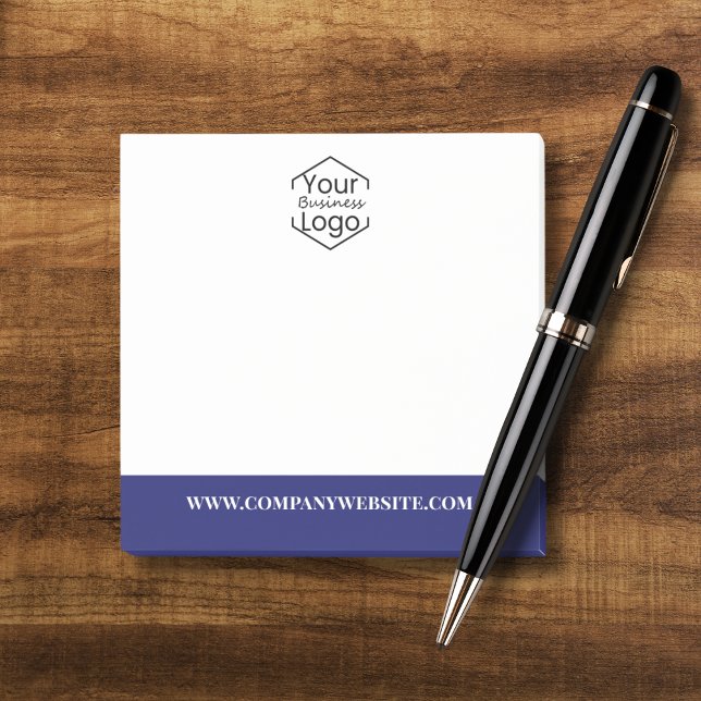 Firmenlogo & Website Blau Beruflich modern Post-it Klebezettel (Von Creator hochgeladen)