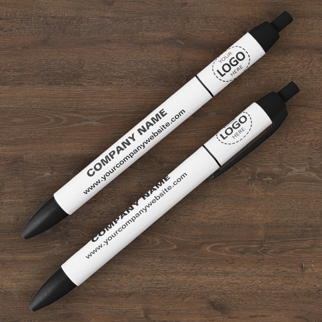 Firmenlogo & Website White Pen Kugelschreiber (Von Creator hochgeladen)