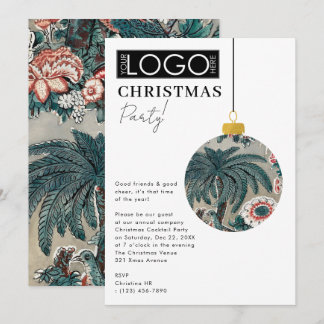 Firmenlogo Weihnachtsfeier Preppy-Ornament Xmas Einladung