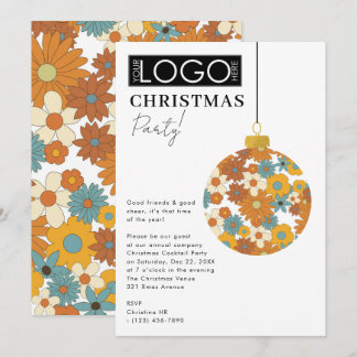 Firmenlogo Weihnachtsfeier Vornehm Ornament Xmas Einladung