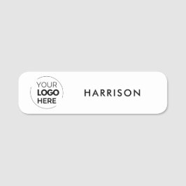 Firmenlogo Weiße Minimalistische Mitarbeiter Namensschild