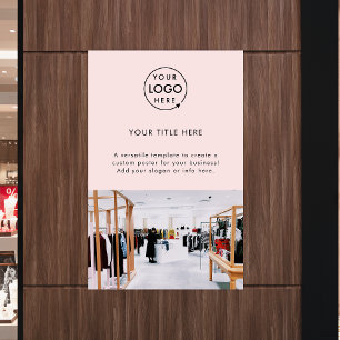 Firmenlogo   Werbeaktion für Foto in Rosa Poster