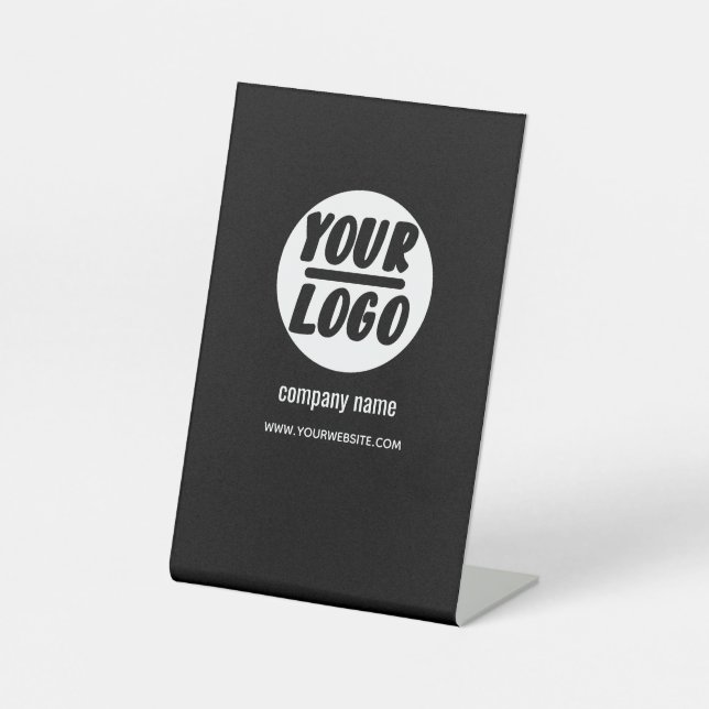 Firmenlogo Werbeaktion modern und modern Sockelschild (Vorderseite)