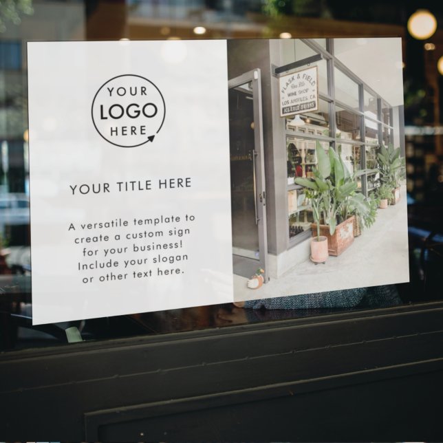 Firmenlogo | Werbemittel Foto einfach weiß Fensteraufkleber (Von Creator hochgeladen)