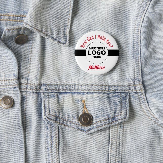 Firmenlogo Wie kann ich Ihnen helfen, den Namen Ih Button (Beispiel)