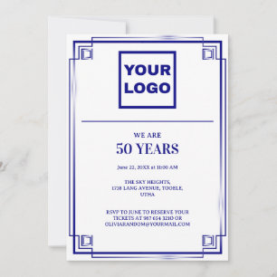 Firmenlogo zum 50. Jubiläum Einladung