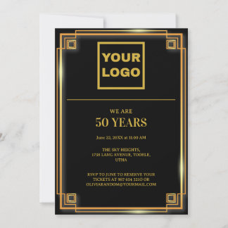 Firmenlogo zum 50. Jubiläum Einladung