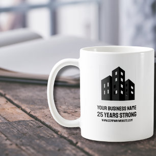 Firmenlogo zum Feiern von # Jahren Benutzerdefinie Kaffeetasse
